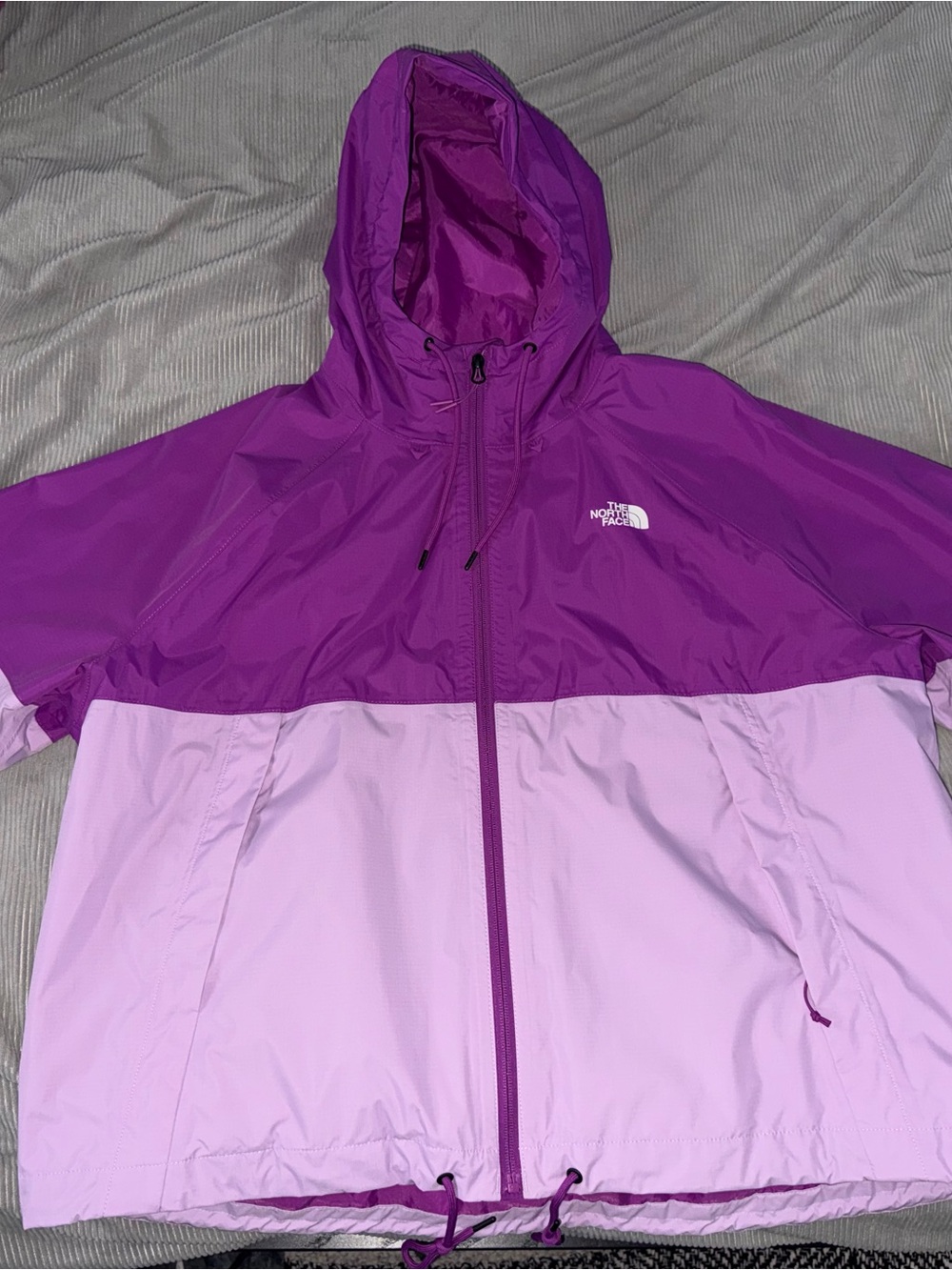 The North Face Two-Tone Purple Hooded Windbreaker Jacket